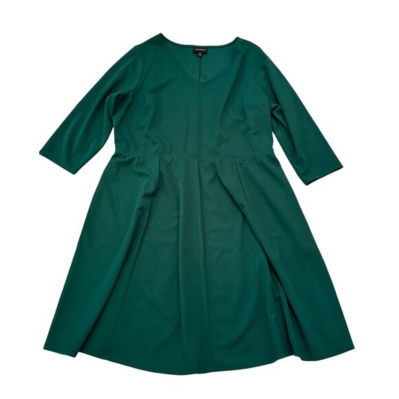 Lane Bryant Dresses & Skirts - Lane Bryant Green midi dress size 18/20 business casual elastic waist